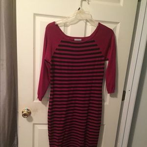 Stripped sweater dress